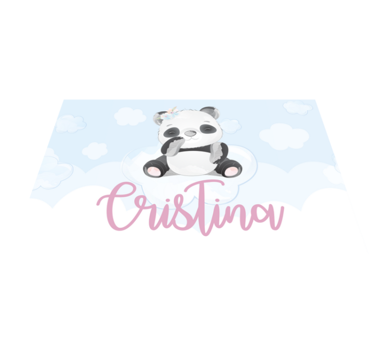 Children placemat cute panda design - TenStickers