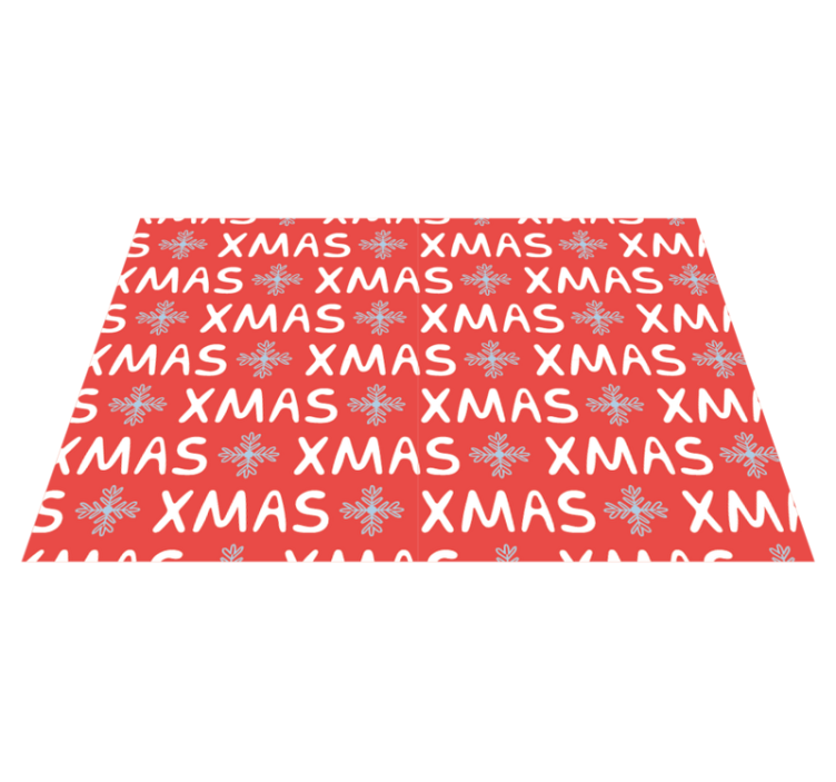 Christmas placemat festive red xmas design - TenStickers