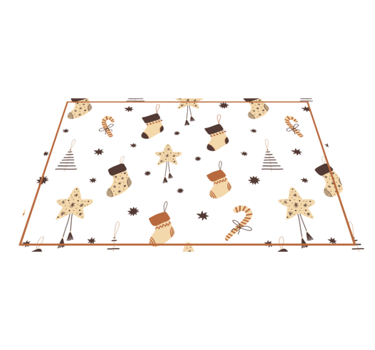 Christmas placemat with festive stockings design - TenStickers