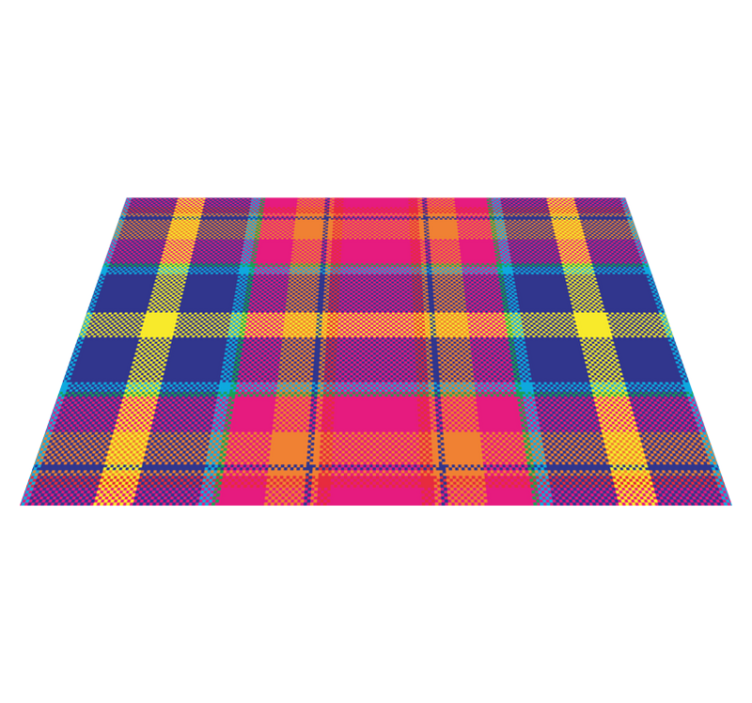 Colorful plaid pattern placemat - TenStickers