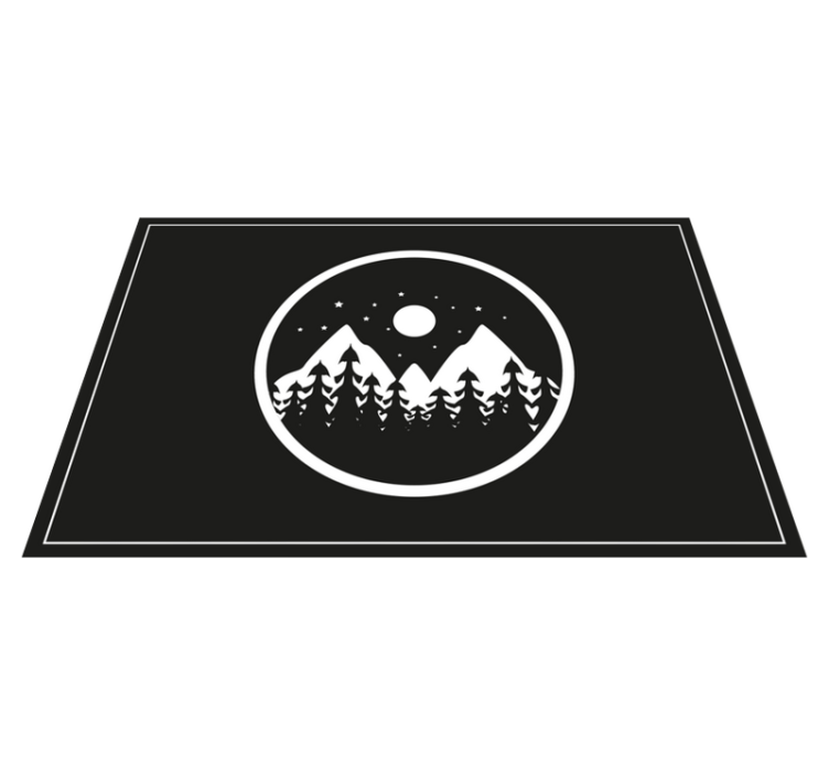 Mountains with pine trees original placemats - TenStickers