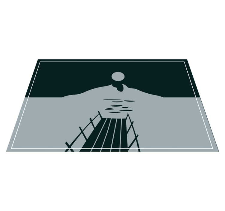 Modern placemat bridge over water design - TenStickers