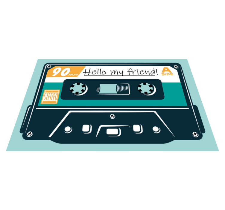 80s cassette tape with your text placemats - TenStickers
