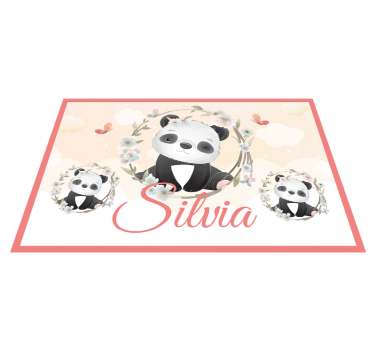 Children placemat charming panda design - TenStickers