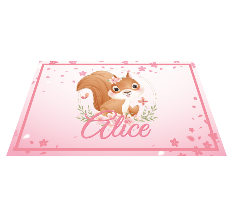 Children placemat with adorable squirrel design - TenStickers