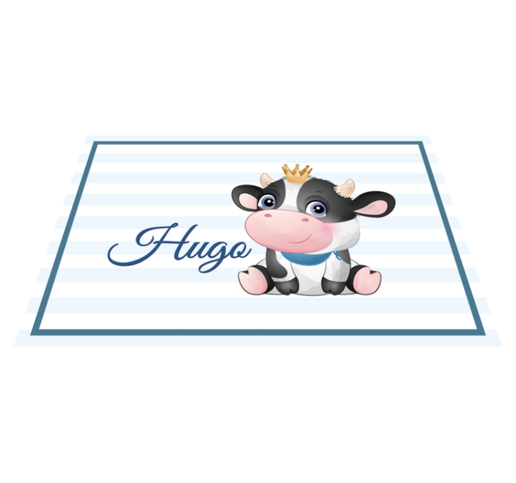 Children placemat with cow character illustration - TenStickers