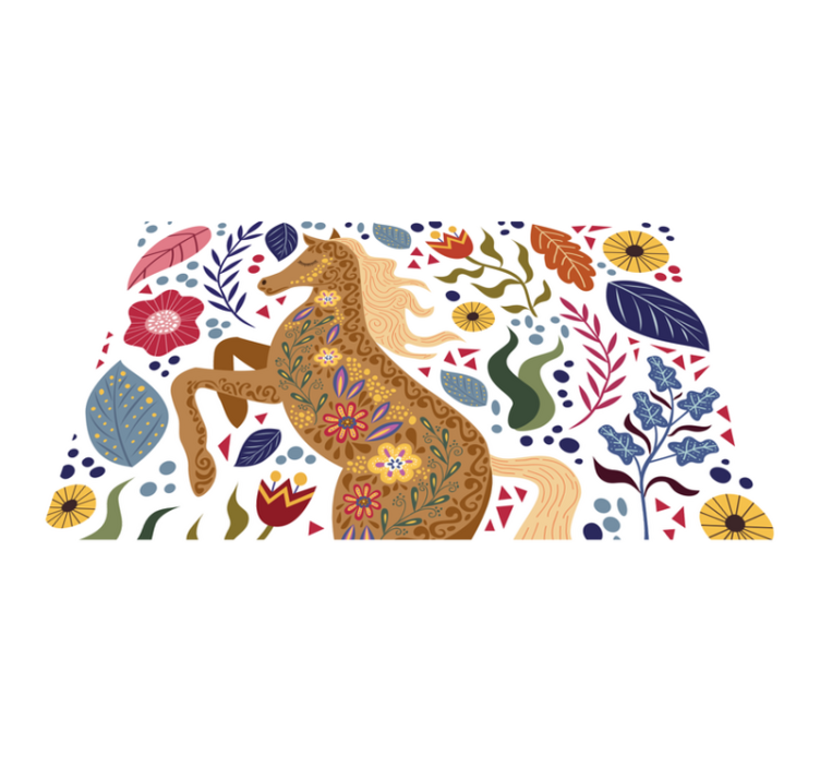 Wild horse folklore illustration placemats - TenStickers