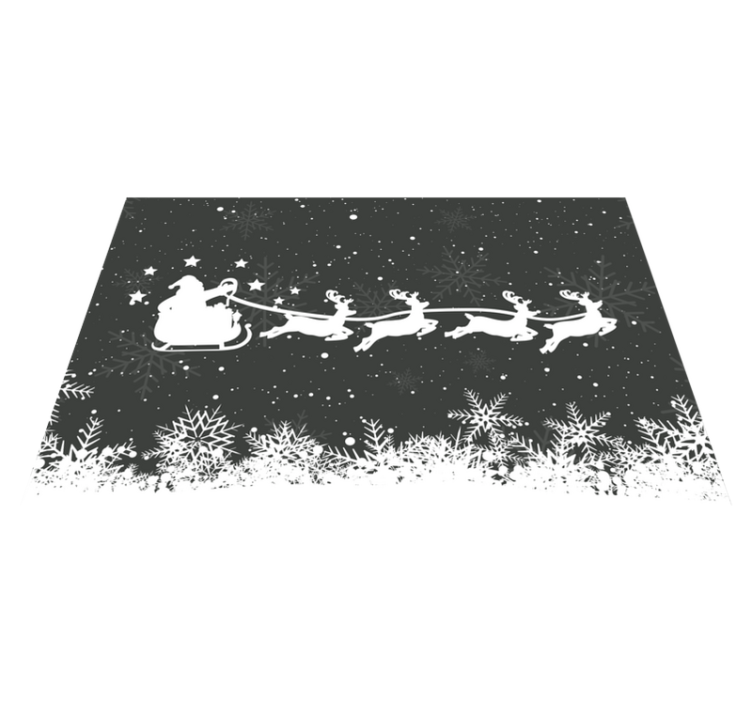 Christmas placemat santa sleigh reindeer - TenStickers
