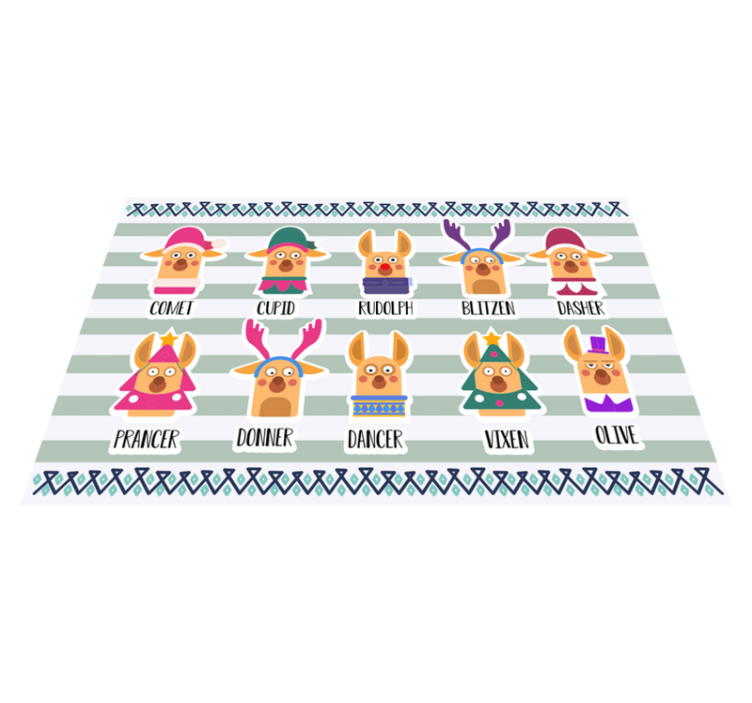 Original placemat reindeer character set - TenStickers