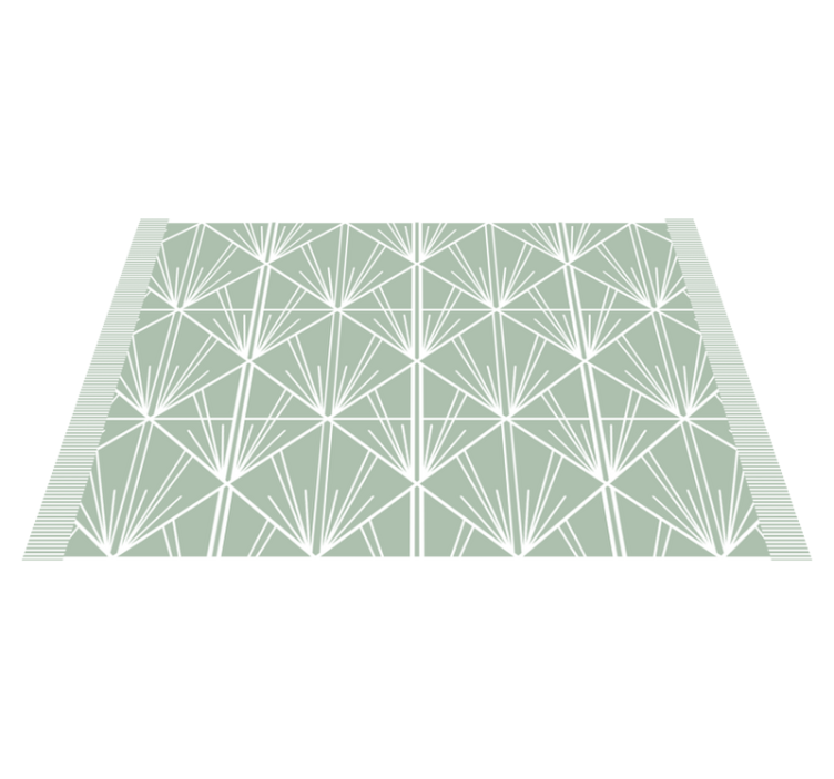 Modern art green white deco pattern placemats - TenStickers