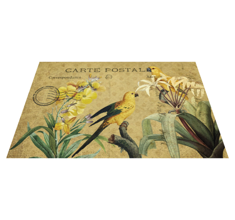 Original placemat vintage floral postcard design - TenStickers