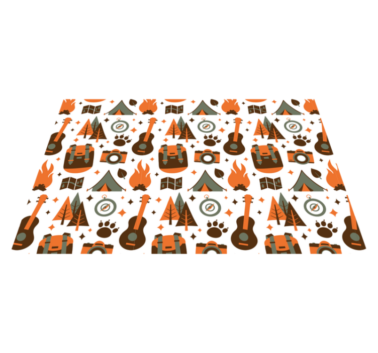 Children placemat camping adventure theme - TenStickers