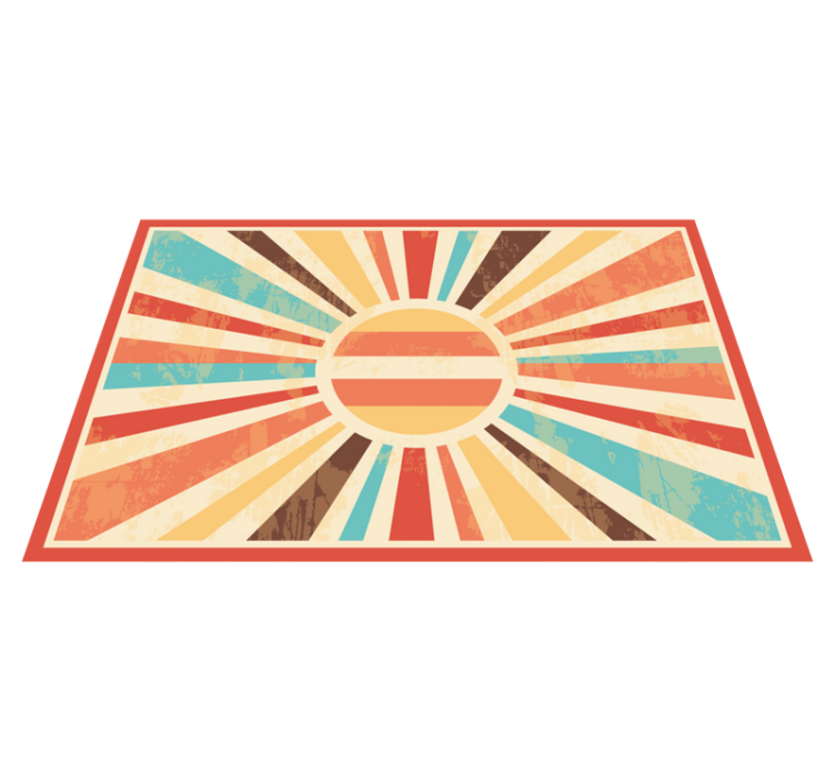 Modern placemat with vibrant sunburst design - TenStickers