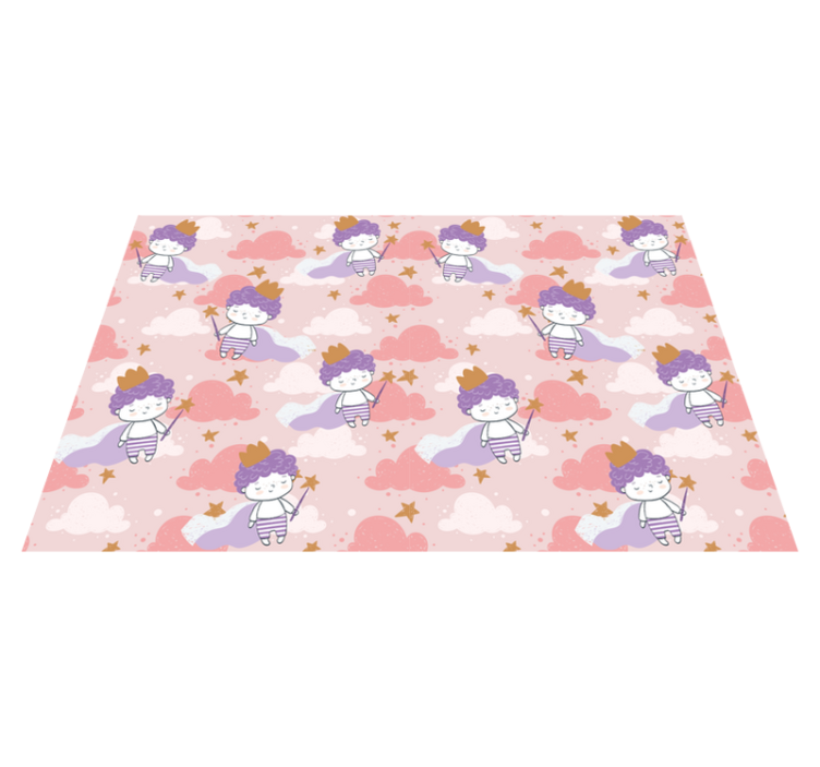 Children placemat with cute animated characters - TenStickers