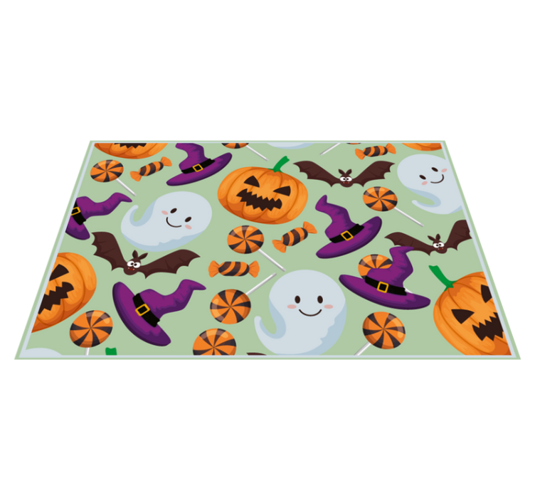 Halloween placemat with colorful halloween designs - TenStickers