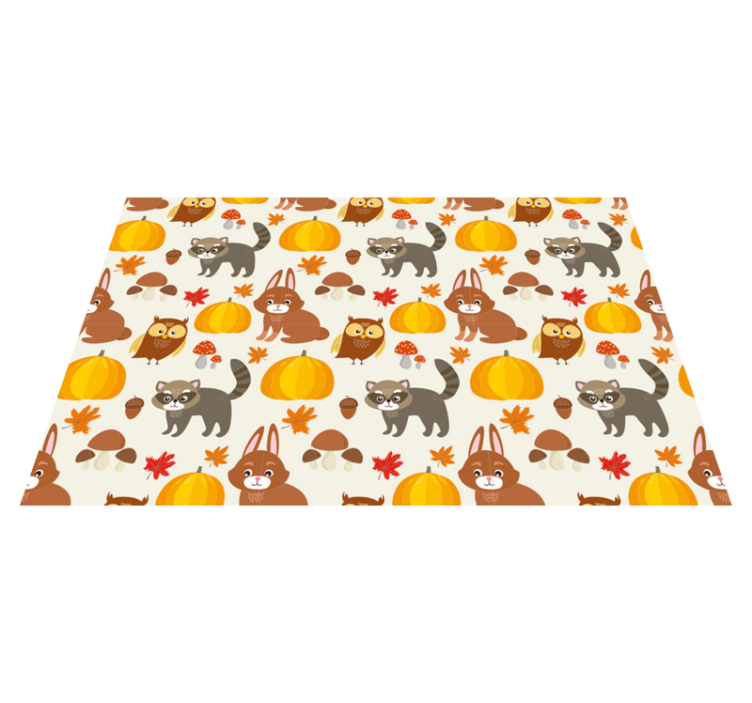 Children placemat with cute animal friends - TenStickers
