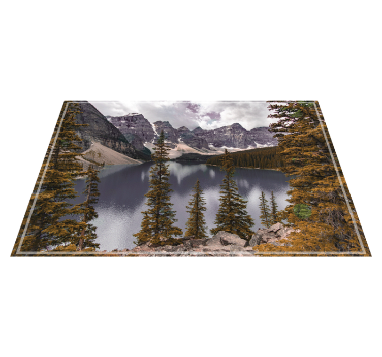Modern placemat scenic mountain landscape - TenStickers