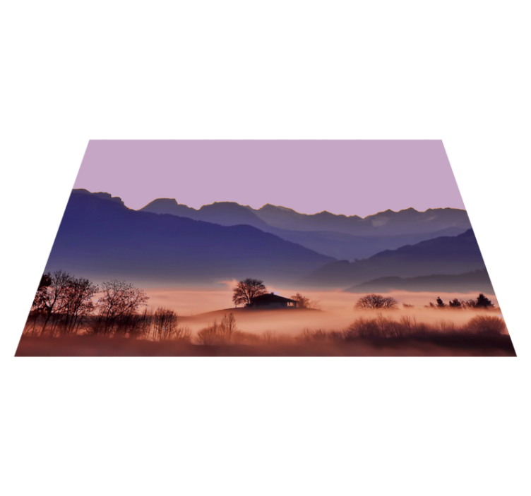 Modern placemat serene mountain landscape - TenStickers