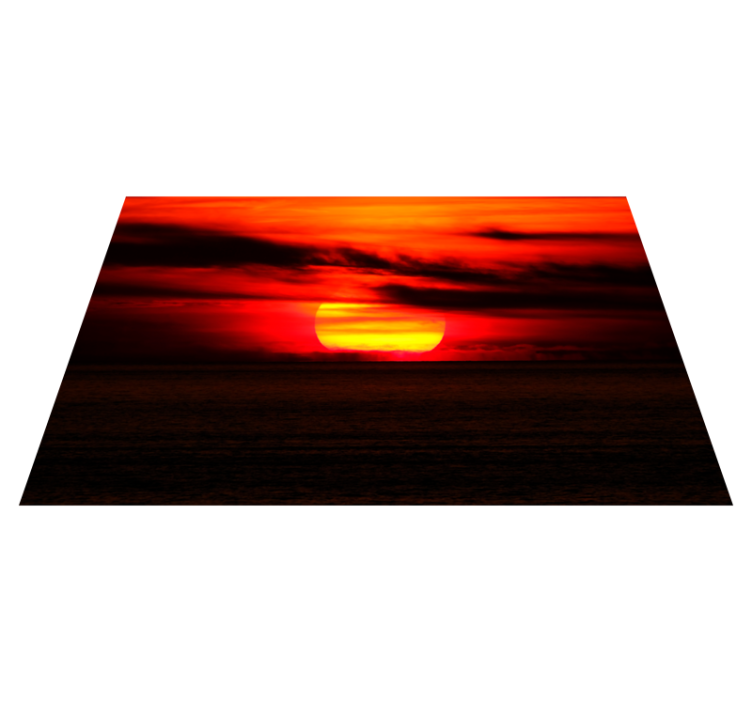 Elegant placemat sunset over ocean design - TenStickers