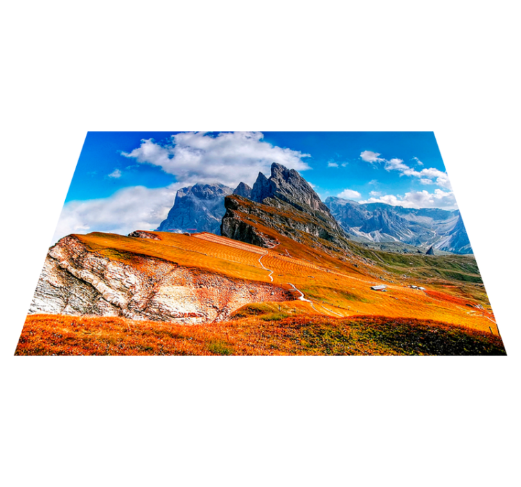 Modern placemat mountainous scenic landscape - TenStickers