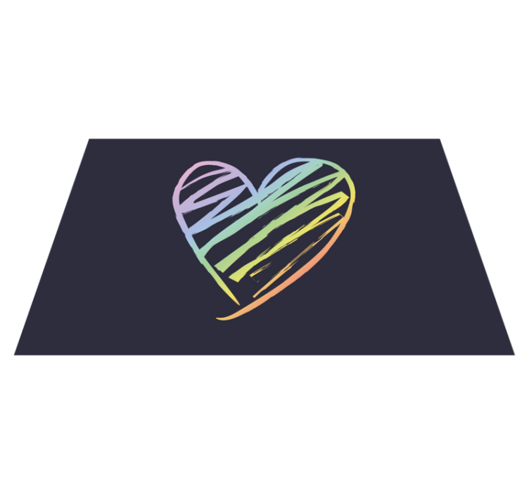 Original placemat colorful heart design - TenStickers