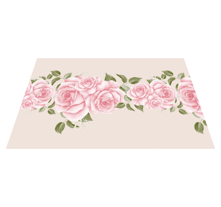 Vintage pink rose pattern elegant placemats - TenStickers