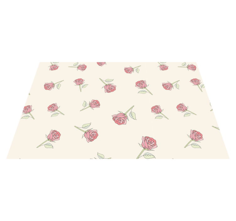 Romantic vintage rose pattern elegant placemats - TenStickers