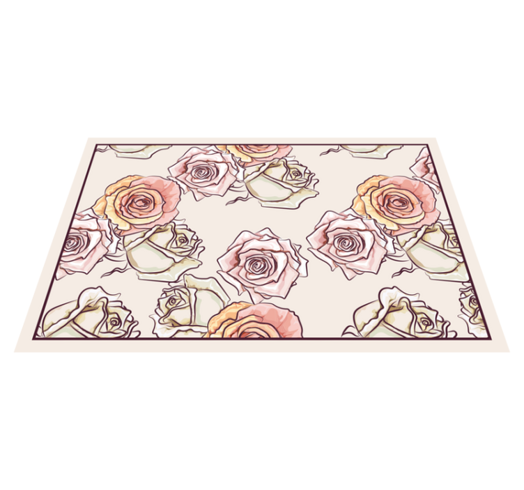 Roses pattern English style elegant placemats - TenStickers