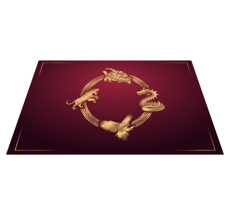 Original placemat golden animal emblems - TenStickers