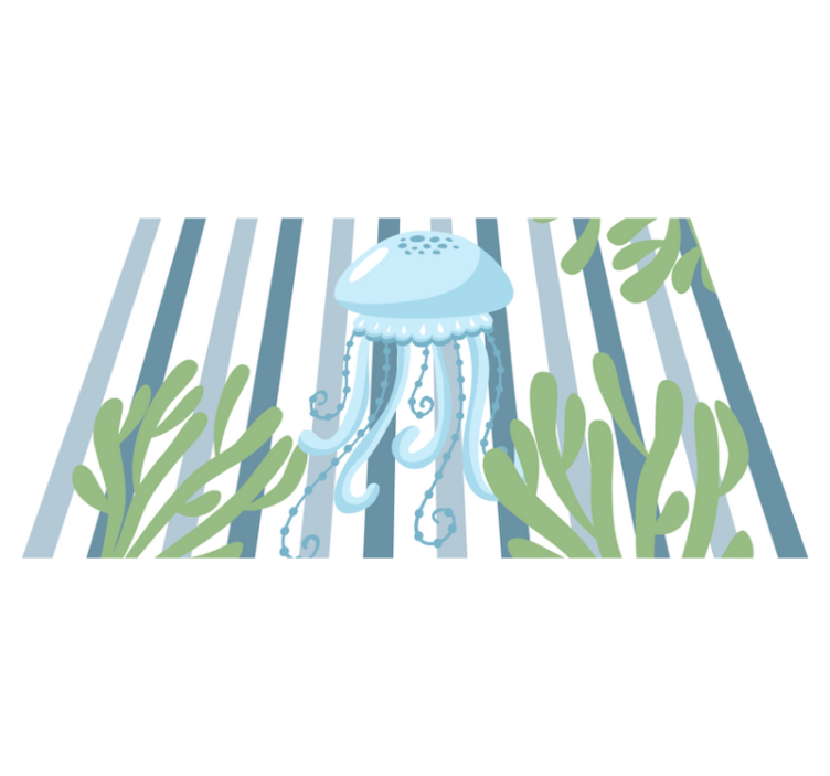 Original placemat jellyfish underwater scene - TenStickers