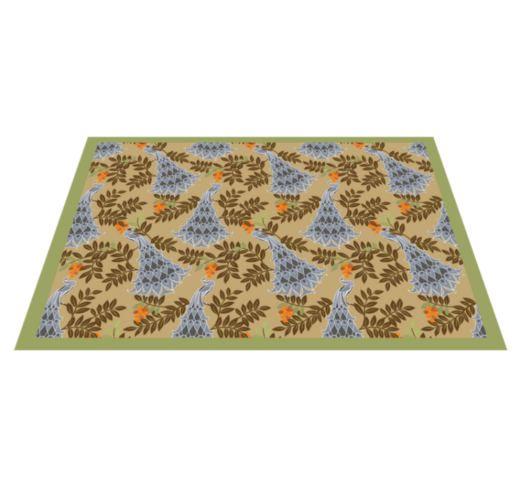 African style gray peacock original placemats - TenStickers