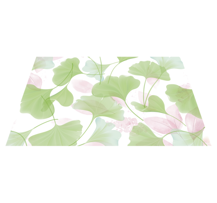 Glamour water ginko leaves elegant placemats - TenStickers