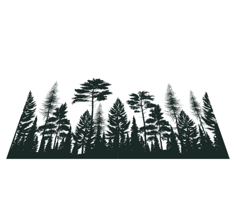 Placemat silhouette forest design - TenStickers