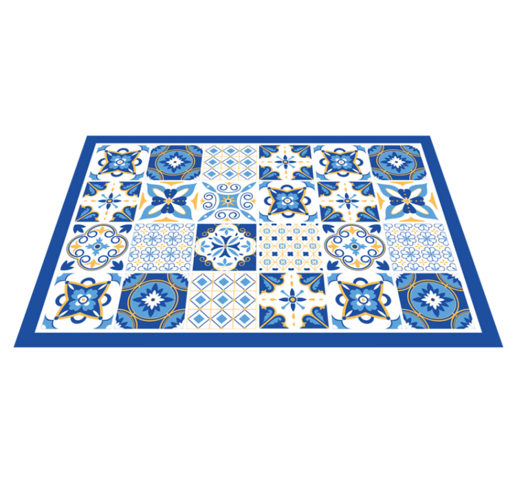 Blue Mediterranean style original placemats - TenStickers
