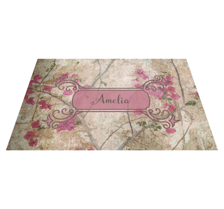 Personalizable placemat personalized botanical design - TenStickers
