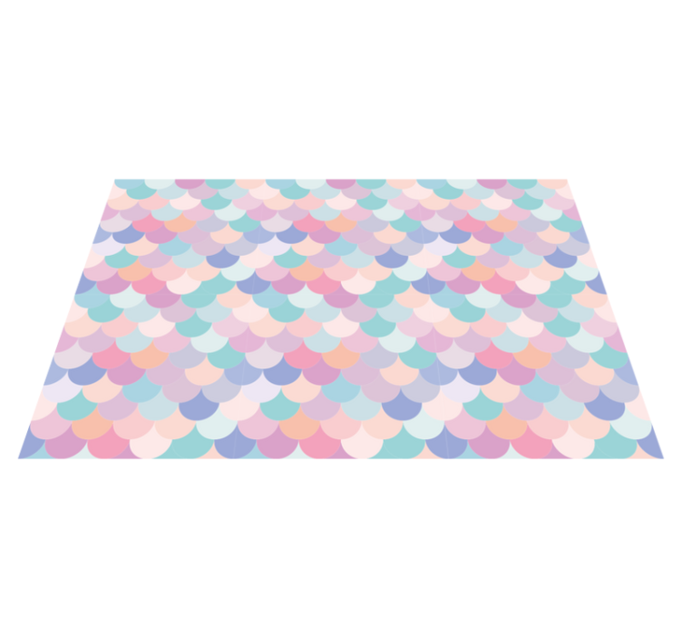 Pastel scalloped pattern placemat - TenStickers