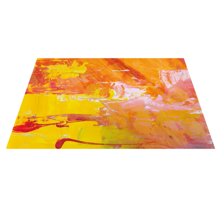 Orange abstract design restaurant placemats - TenStickers