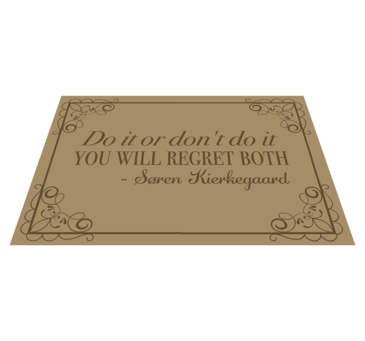 Placemat with quote inspirational quote reminder - TenStickers