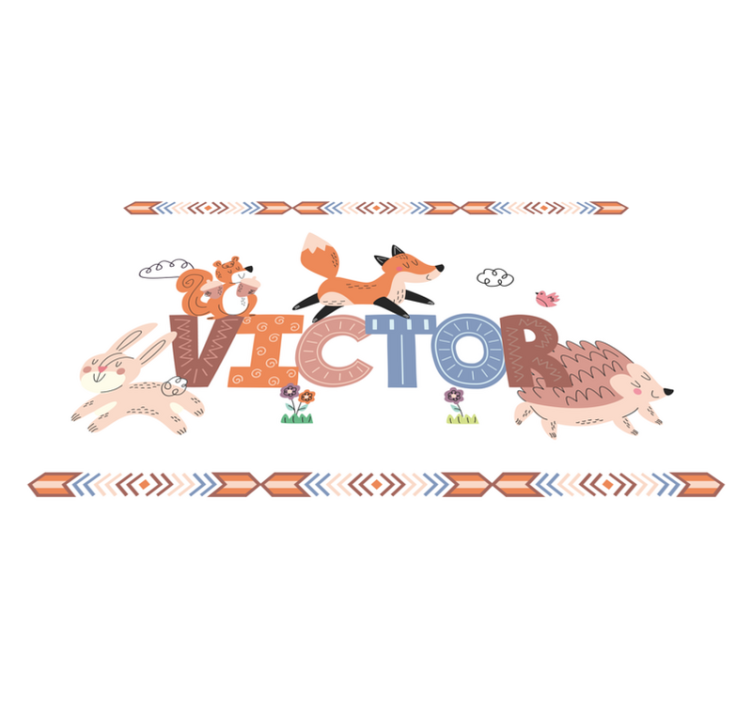 Children placemat animal friends together - TenStickers