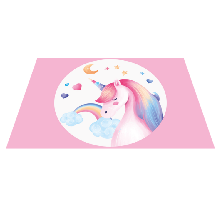 Rainbow unicorn children placemats - TenStickers