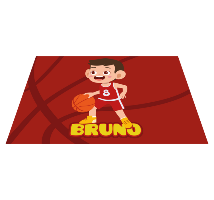 Children placemat cheerful basketball player - TenStickers
