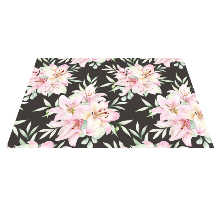 Original placemat floral pink lilies - TenStickers