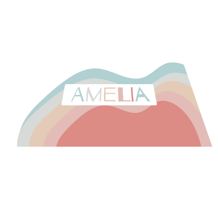 Personalizable placemat with vibrant name design - TenStickers