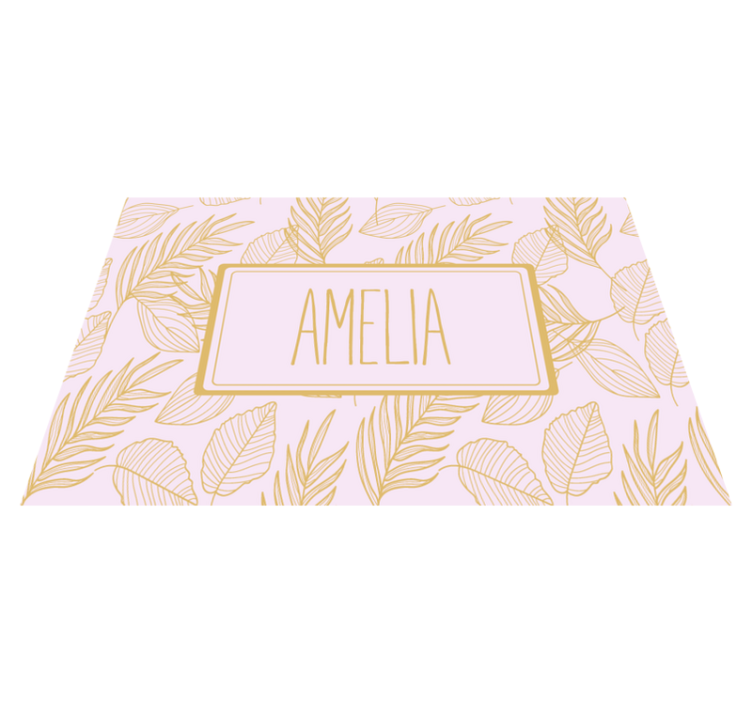 Personalizable placemat personalized leaf pattern - TenStickers