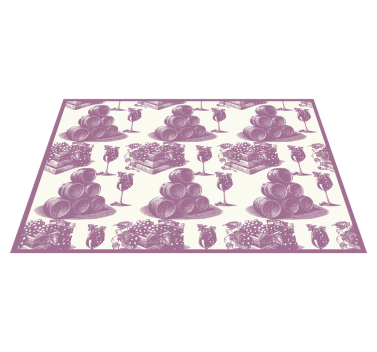 Modern placemat wine barrel stacking design - TenStickers