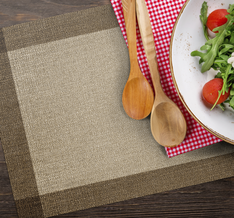Beige textured modern placemats - TenStickers