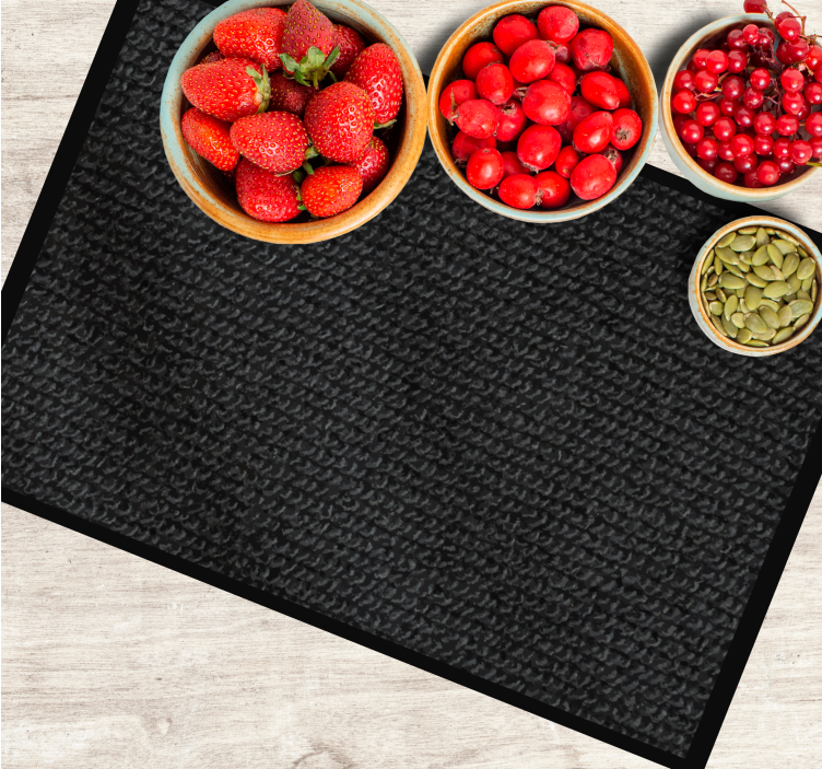 Black natural fiber imitation placemats - TenStickers