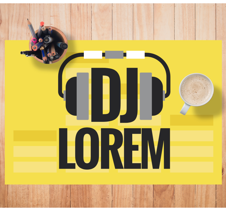 DJ pantone with name Personalised placemats - TenStickers