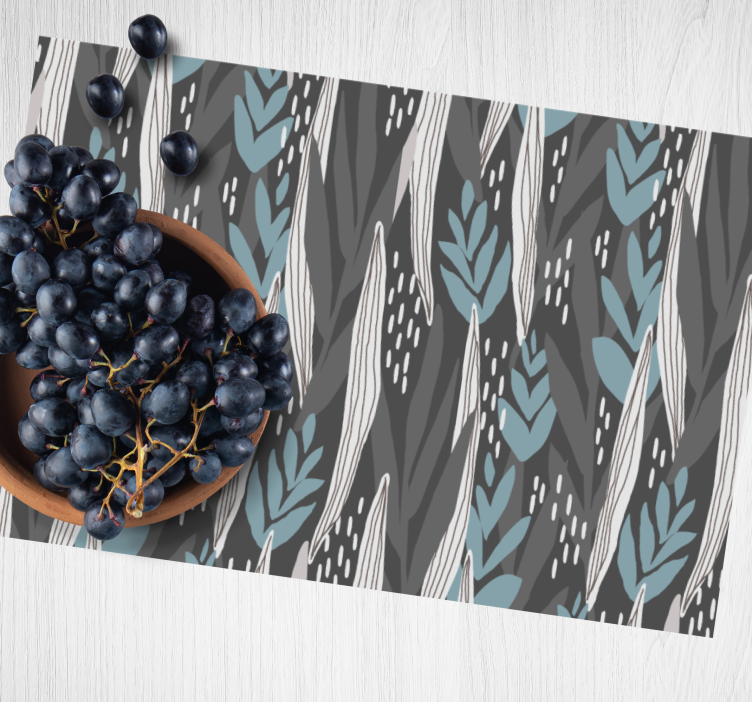 Floral gray aquarella elegant placemats - TenStickers