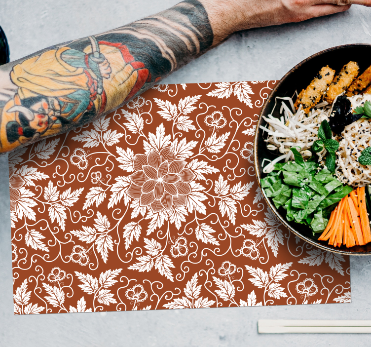 Floral Paisley Tile paisley placemats - TenStickers